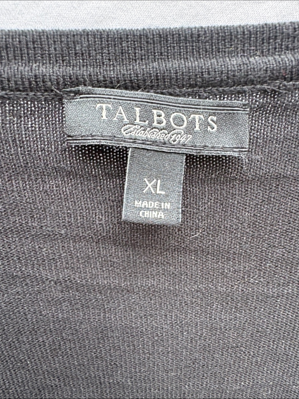Talbots Black Ruffle-Textured Button Cardigan - Picture 2 of 10